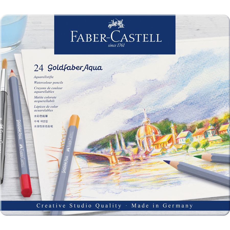 Set Lapices Acuareleables Faber Castell Goldfaber Aqua