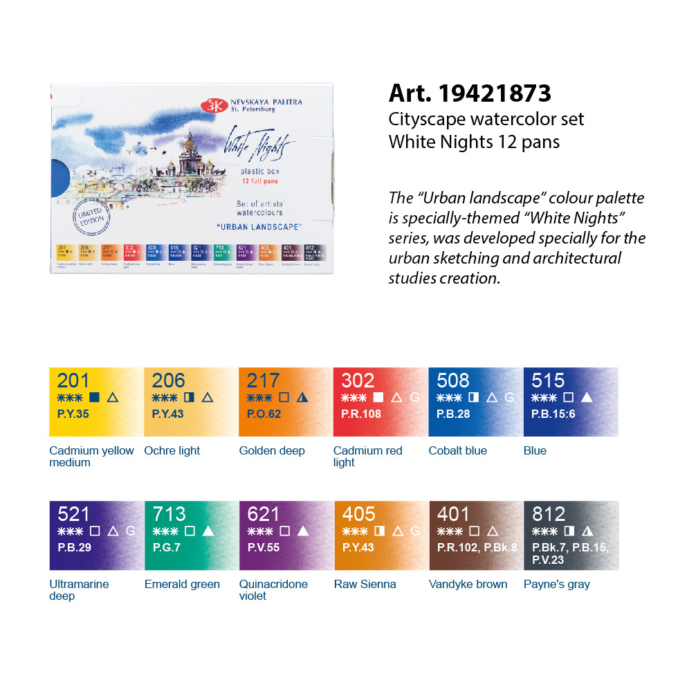 Acuarelas White Nights set Paisaje urbano - Image 4