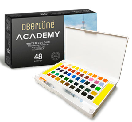 Set Acuarela Obertöne Academy media pastillas